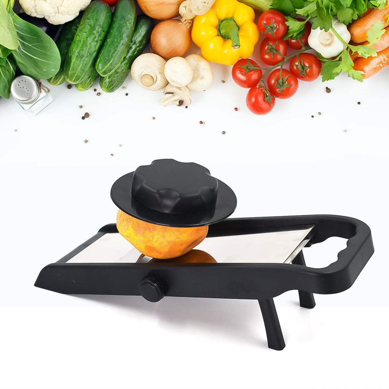 Adjustable Slicer Stainless Steel And Plastic Premium Multipurpose Potato  Onion Slicer And Grater (1 Pc) Adjustable Slicer Stainless Steel And Plastic Premium Multipurpose Potato  Onion Slicer And Grater (1 Pc)